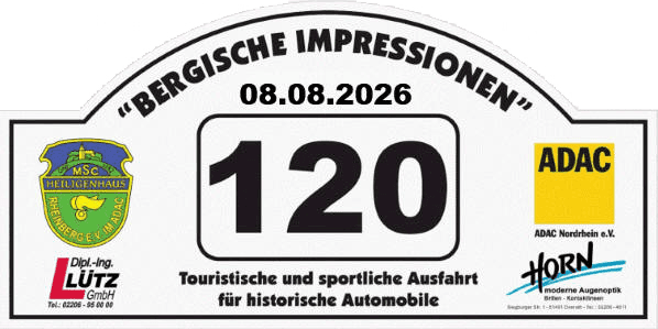 27. ADAC Oldtimer Ausfahrt "Bergische Impressionen" 2026 – Logo